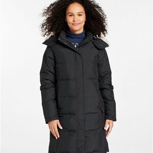 Women's LL Bean Black Puffer Coat